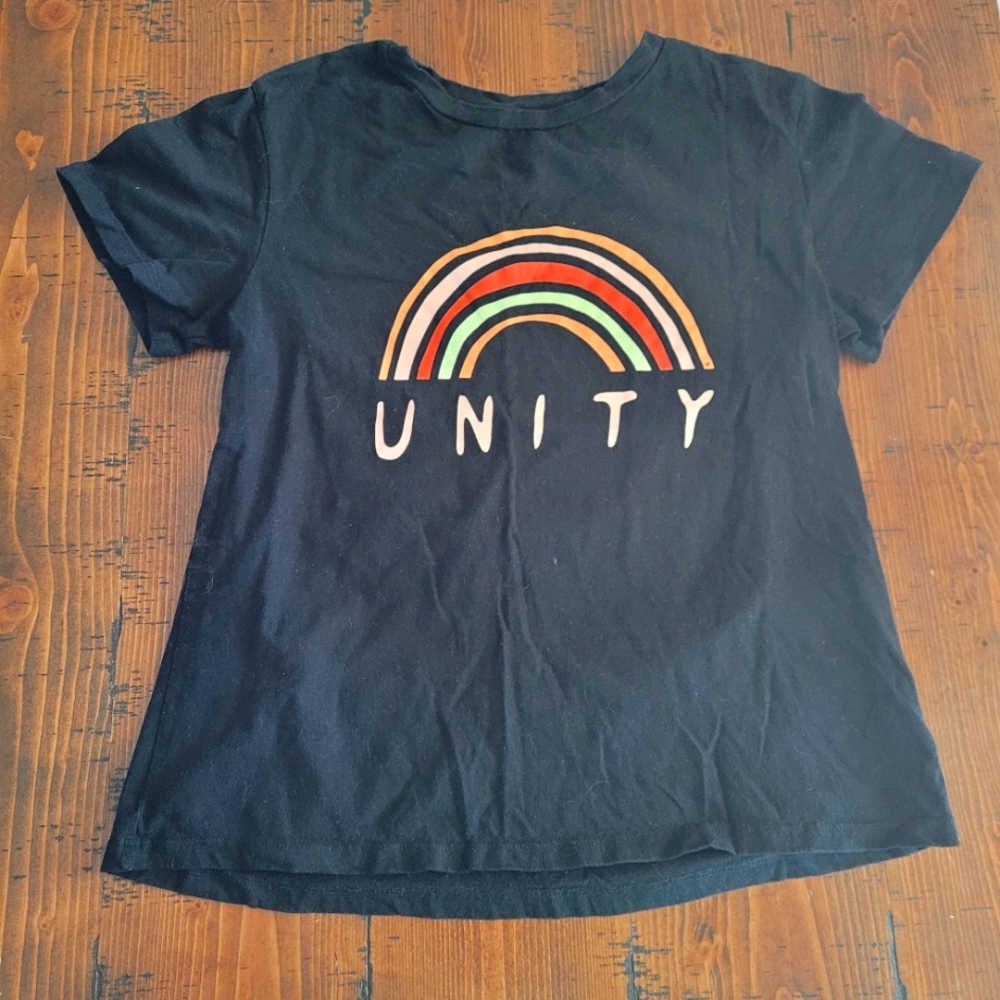 Woman's rainbow unity shirt